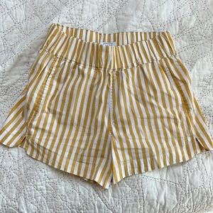 AYR yellow and white stripe shorts